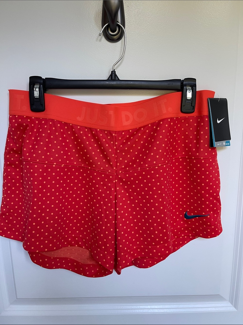 Nike Women’s Orange Polka Dot Athletic Shorts